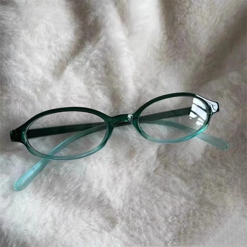 

Женские ретро овальные очки для девочек красная зеленая оправа очки декоративные компьютерные для чтения анти-синие очки Gafas De Sol Hombre Plain Glasses зелёный