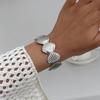 Starfish Flower Open Cuff Bangles for Women Hand Decoration Jewelry Gift Ocean Style Adjustable Metal Spring Bangles Party Accessories