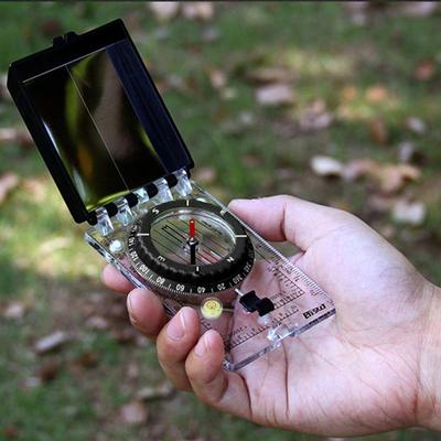 High Precision Compass With Mirror Navigation Tool For Hiking Camping Adjustable Declination Portable Navigation Tool