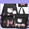 Set Rucsac Școlar Hello Kitty din Material Nailon pentru Școală și Adolescenți