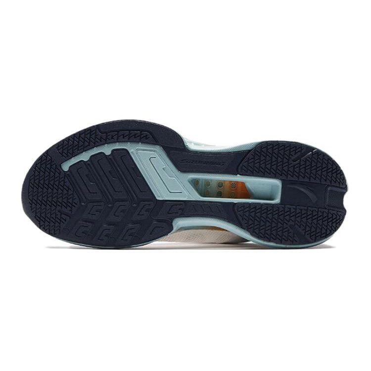 Anta Kids Wind Chaser 6.0 Shock Absorbing Wear Resistant Breathable Rebound Low Top Running Shoes Kids Running Shoes White Blue 312425517-7