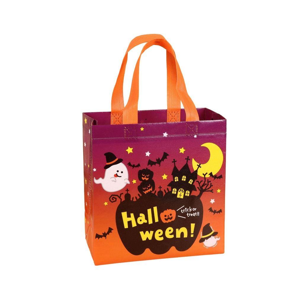 

Handbag Halloween Non-woven Bag Pumpkin Halloween Gift Bag Halloween Tote Bag Trick or Treat Style C