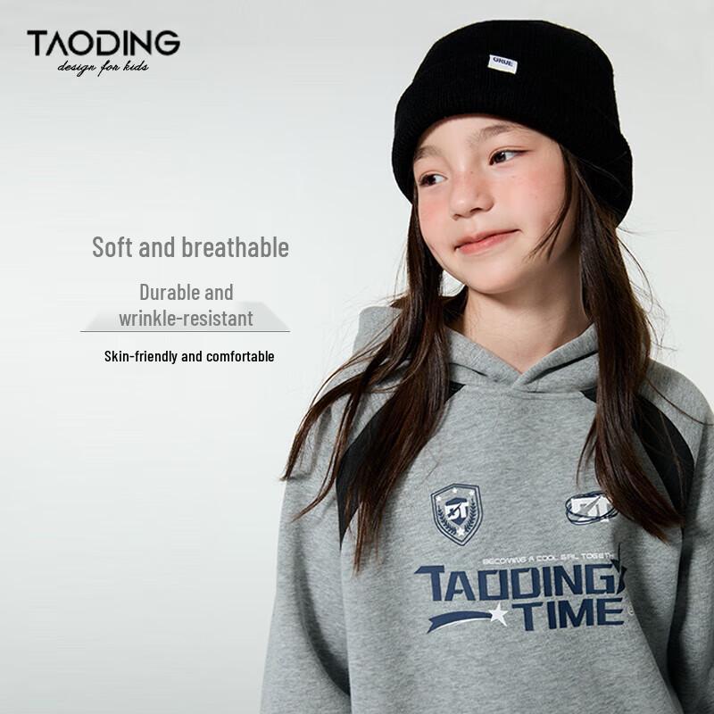 Girl's Autumn Winter Round Neck Letter Print Thick Fleece Sweatshirt