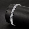 925 Sterling Silver Square AAA Zircon Bracelet Fashion Jewelry