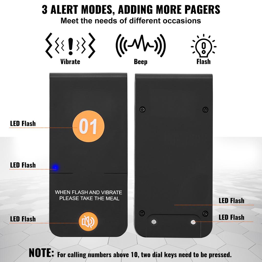 Restaurant Customer Service Pager System Wireless Range Lineup Waiting Queue Signal Guest Customer Calling Beepers