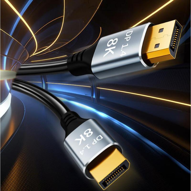 1Pcs 1/1.5/2/3/5Meters 4K 240Hz 32.4Gbps Displayport 1.4 8K 60Hz Dp Cable For Pc Monitor Games Accessories