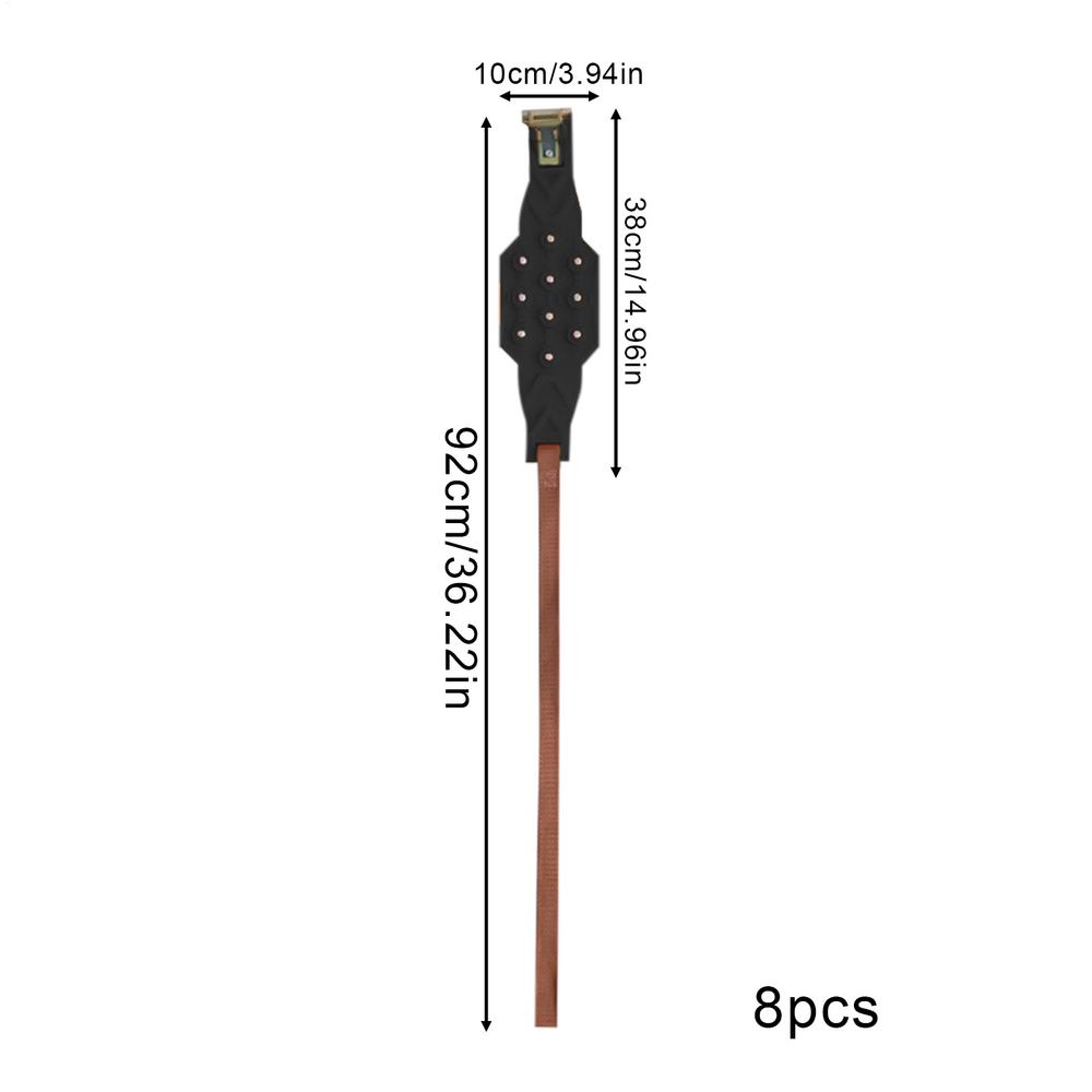 

8pcs Car Tire Anti-skid Chains Adjustable Wear-resistant TPU Car Tires Snow Chains Compatible With 6.5-9.65in SUVs Tires чорний