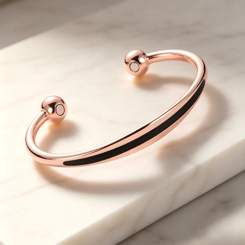Trendy Adjustable Rose Gold Magnetic Bracelet