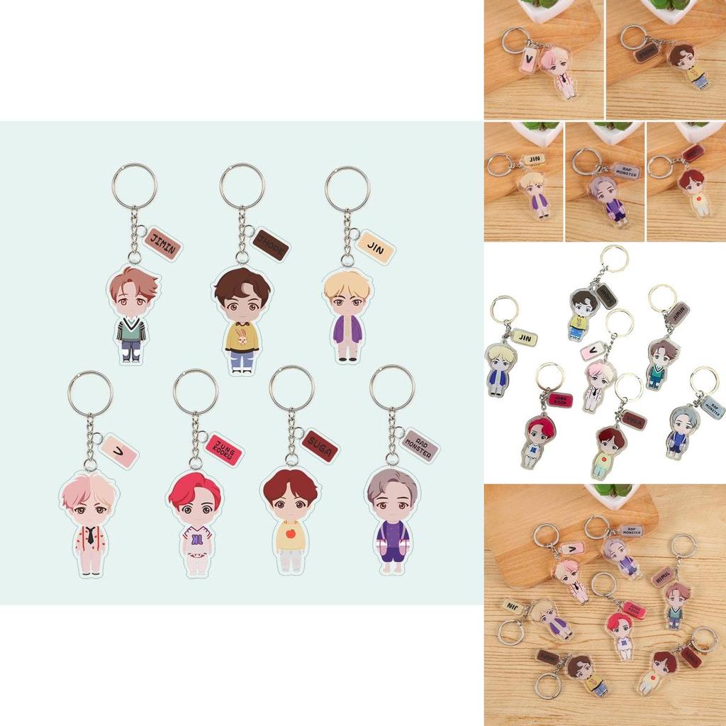 Bts Kpop Bangtan Boys Acrylic Keychains For Fans Cute And Safe Bag Accessories