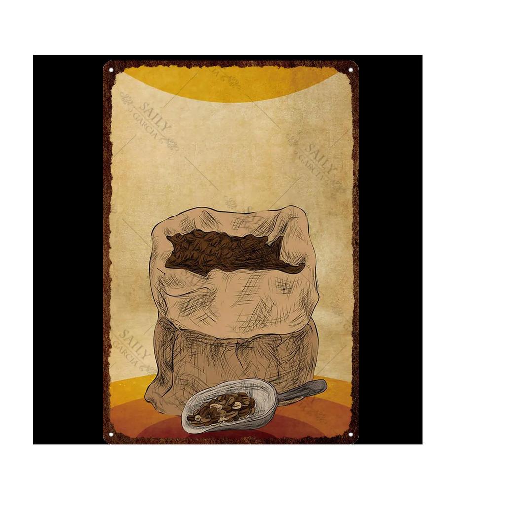 Vintage Chokladaffisch Godis Metallskylt Reklam Vägg Bar Hem Konst Kök Butik Retro Dekor Metall Väggmålning Dekoration