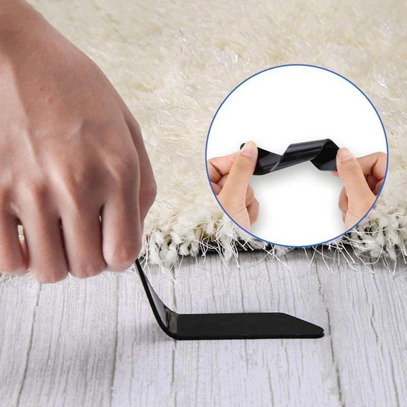 80/8pcs Carpet Non-slip Stickers Reusable Washable Anti Curling Carpet Patches Fixed Sticker Floor Rug Mat Grip Stoppers Tapes