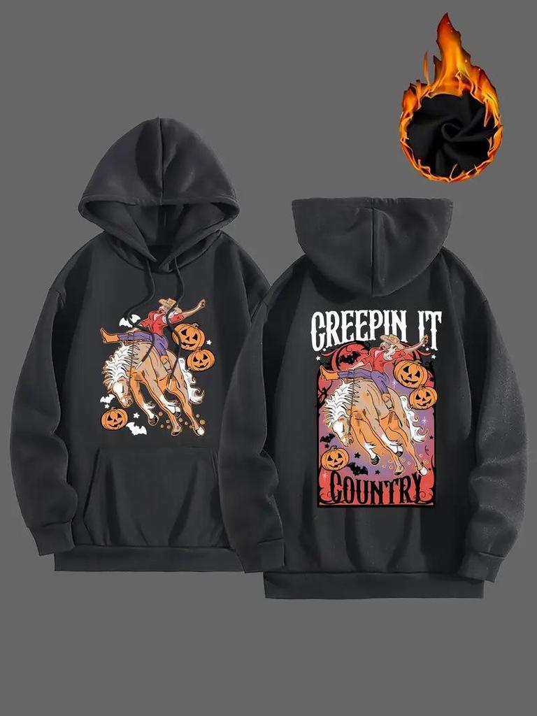 2025 Creepin It Hoodie: New Style Long-sleeved, Loose Fit Casual Sweatshirt for Autumn/Winter