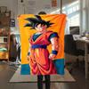 1PC Son Goku  Print Flannel Blanket, High quality All Seasons, Home Decor, Warmth and Comfort, Perfect for Christmas Gifts