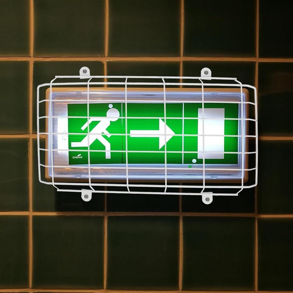 Metal Emergency Light Protective Guard Wire Cage for Exit Signs Wall-mounted Emergency Light Wire Cover Durable Easy To Install for Public Spaces