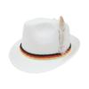 Decorative Side Cord Bavarian Feather Hat Structured Brim Jazz Cap New Costume Cap  Men Women