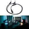 5.5mmx2.1mm 1 Female To 2 Male Connector Male To Female Plug DC Power Splitter Cable CCTV LED Strip Light Power Supply