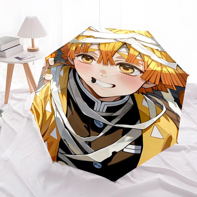 Printed Nezuko Demon Slayer Agatsuma ZenitsuPrinted Folding Umbrella,Outdoor,Leisure,And Travel Umbrella,Durable Umbrella Fabric,Birthday And Holiday