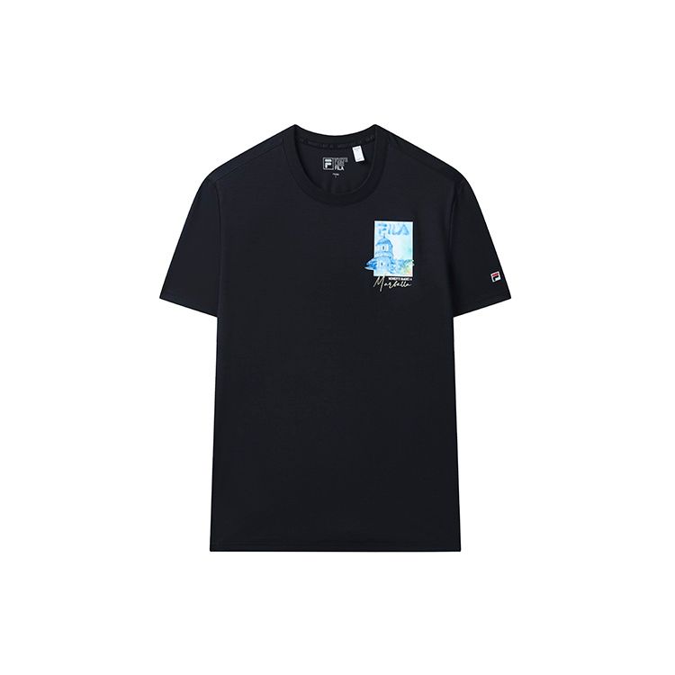 

FILA Simple Casual Round Neck Short Sleeve T-Shirt Men Tops Legendary-Blue F11M328115F-NV M