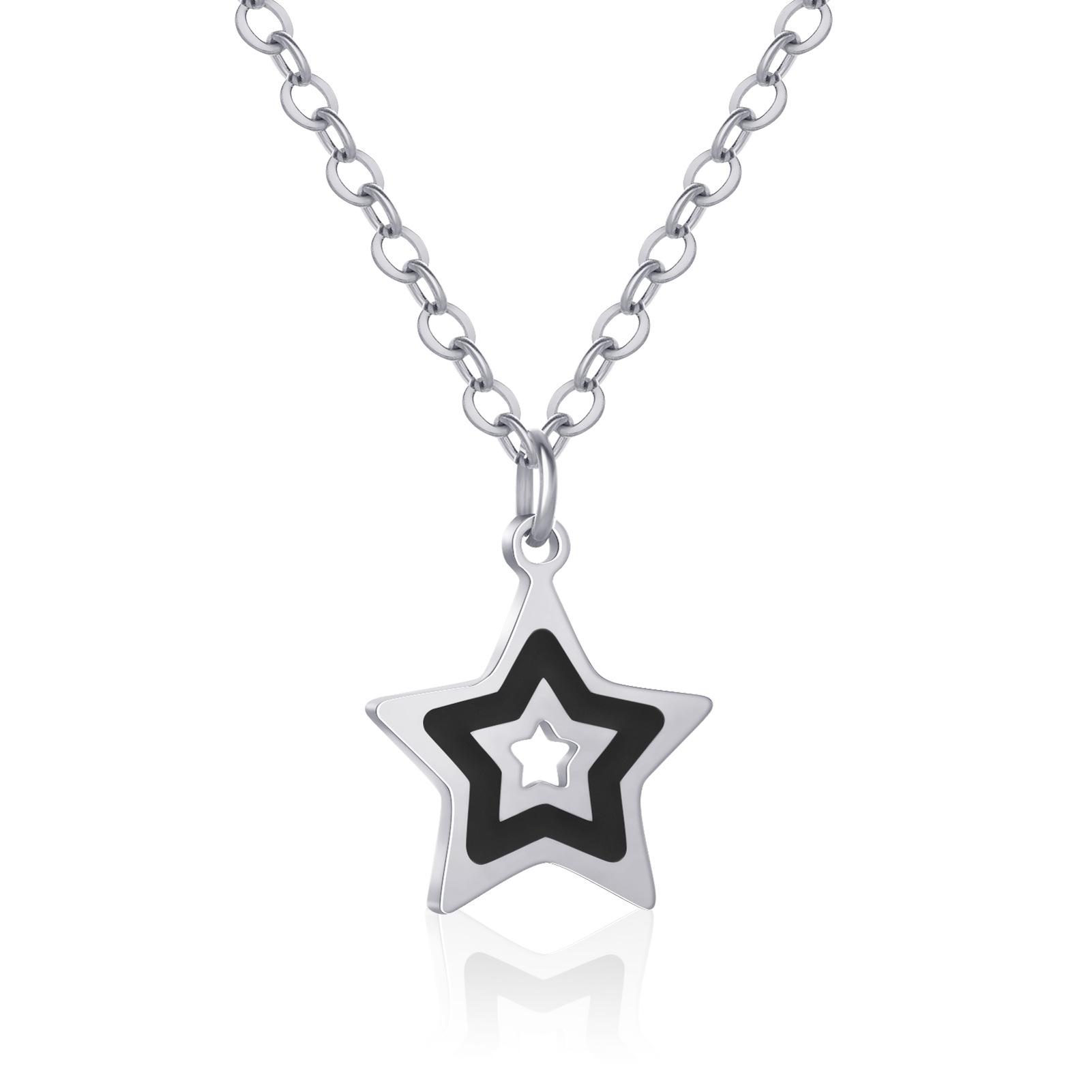 

Звезда-кулон на ключицу, ожерелье из нержавеющей стали, ниша, дизайн, ожерелье для девушки, ювелирное изделие, подарок серебряный