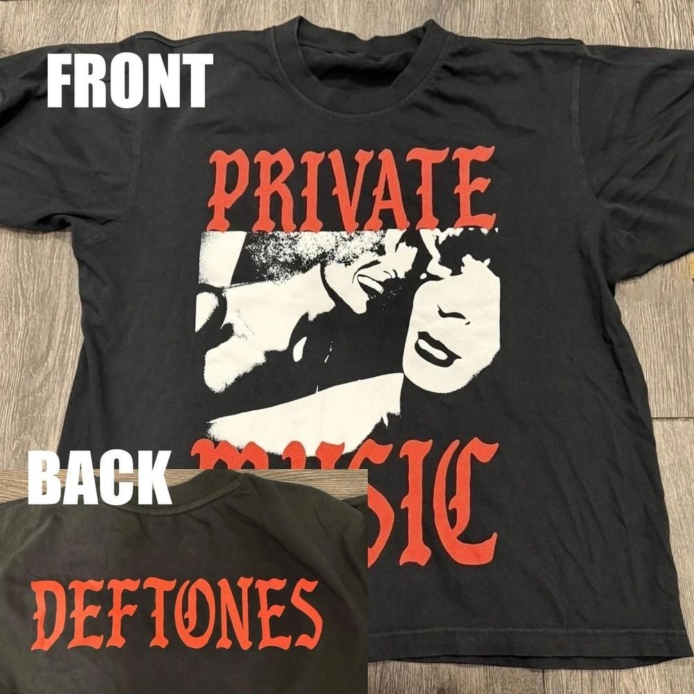 SALE 30% Deftones Private Music License 2025 Tour Shirt All Size Gildan Unisex T-Shirt XXXXL