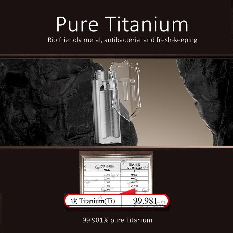 99.981% Pure Titanium LFGB Certificated Thermos 200ml Ultra Mini Water Bottle Gift Giving Weightless Coffee Cup for Lady Girls