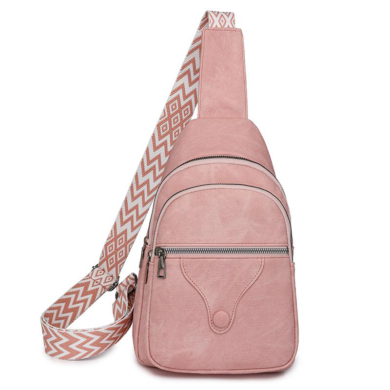 Damen Brusttasche Lässige Umhängetasche Damen Retro Weiche Leder Schultertasche