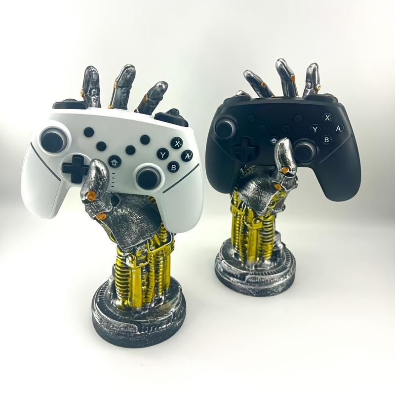 New Creative Games Controller Desktop Headphone Stand Cyberpunk Mechanical Arm Simulated Robot Hand Sculpture Stautes Decoration