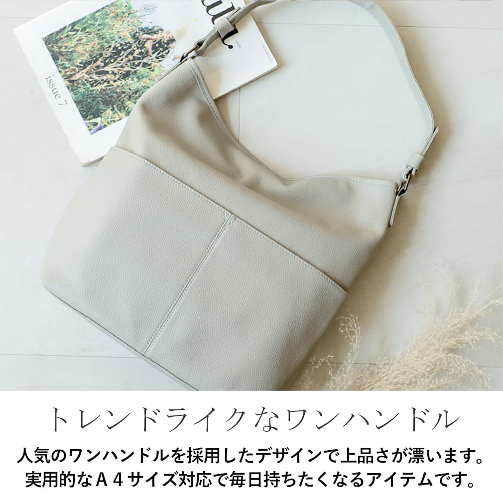 VITAFELICE Echt Leer Handtas met Eén Handvat voor Dames, sib-20032n (Lichtgrijs)