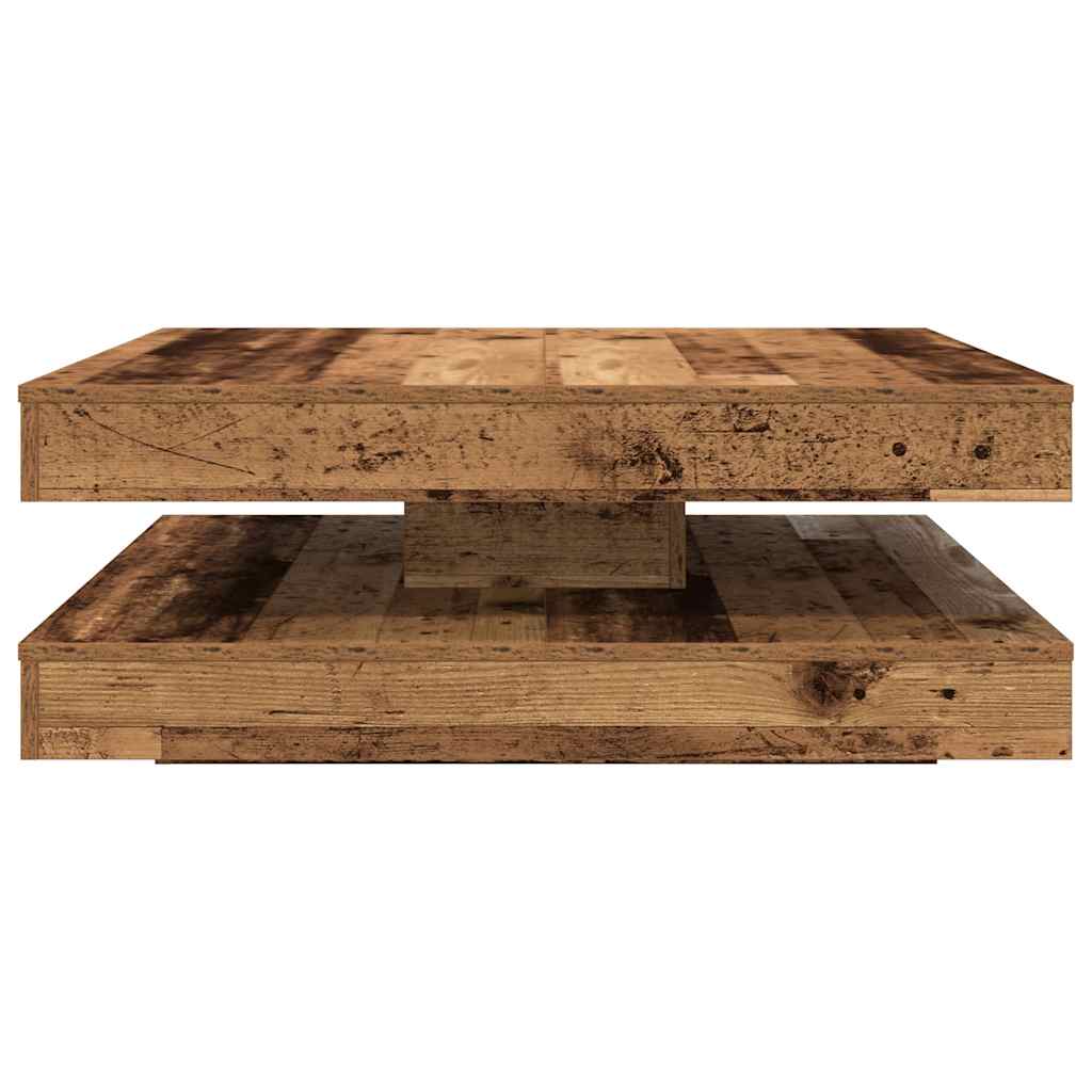Vidaxl Couchtisch 360 Grad drehbar Altes Holz 90X90X34,5 Cm