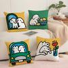 Cute MatsuiS Cushion Cover Breathable Linen Pillow Cover SkinFriendly Home Decor Pillowcase with Hidden Zipper