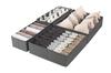 Amazon Basics Storage Box Drawer Organizer, Gray, for Dressers and Underwear, Set of 4