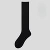Female Spring and Autumn Solid Color Double Needle Micro Pressure Show Thin Leg Pile Socks