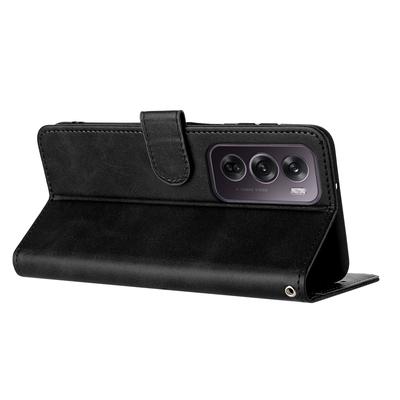 For Oppo Reno12 Pro 5G (Global) Case Wallet PU Leather+TPU Phone Cover Calf Texture