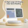 Large LCD Display Scientific Calculator Dual Power Supply 12-Digit Calculator  Students