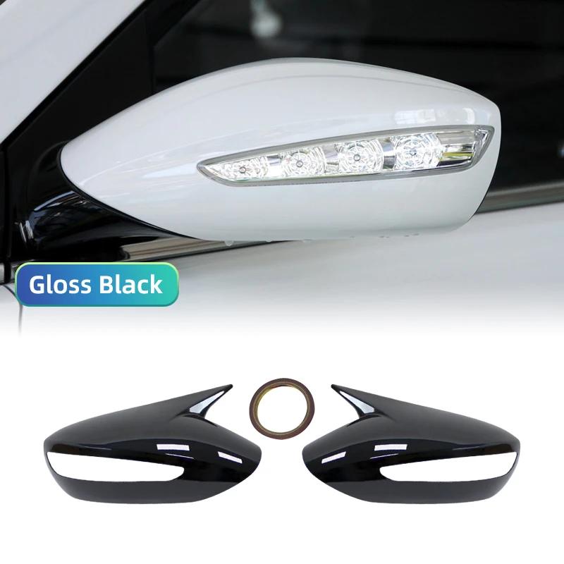 

For Hyundai Sonata DN8 2011-2014 Rearview Side Mirror Cover Wing Cap Exterior Door Rear View Case Trim Shell Carbon Fiber Look