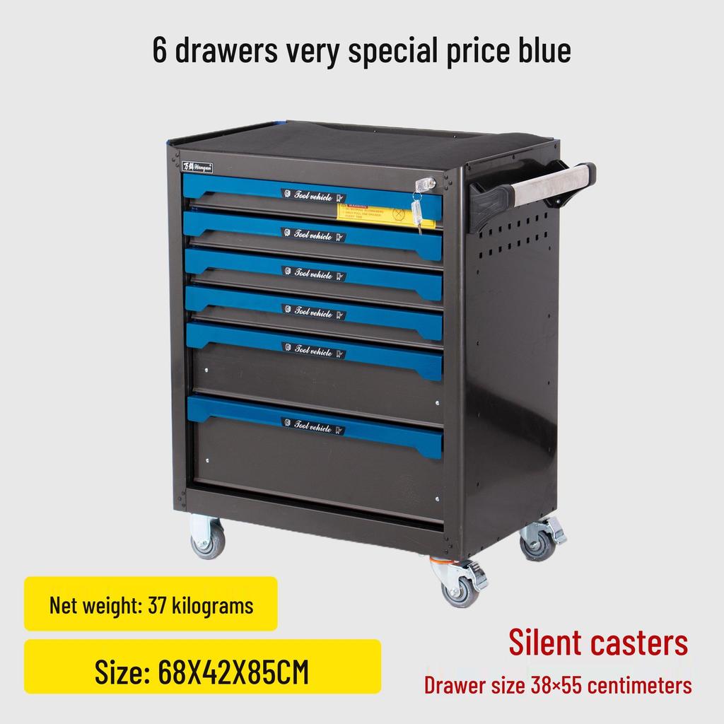 Multi-Layer Thickened Tool Cabinet with Casters for Auto Repair