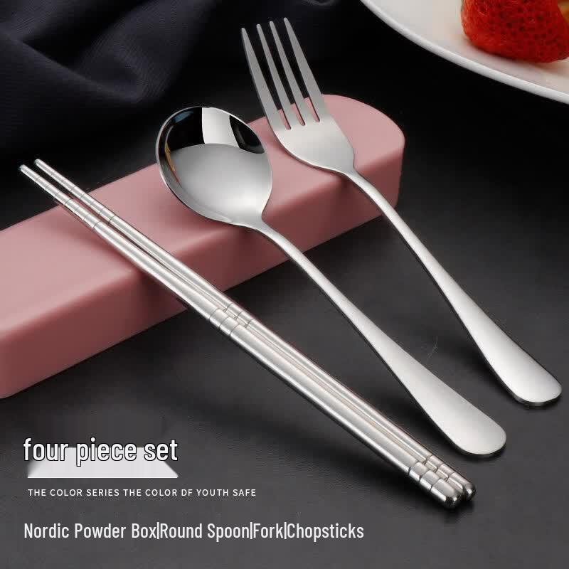 Portable Stainless Steel Chopsticks & Spoon Set