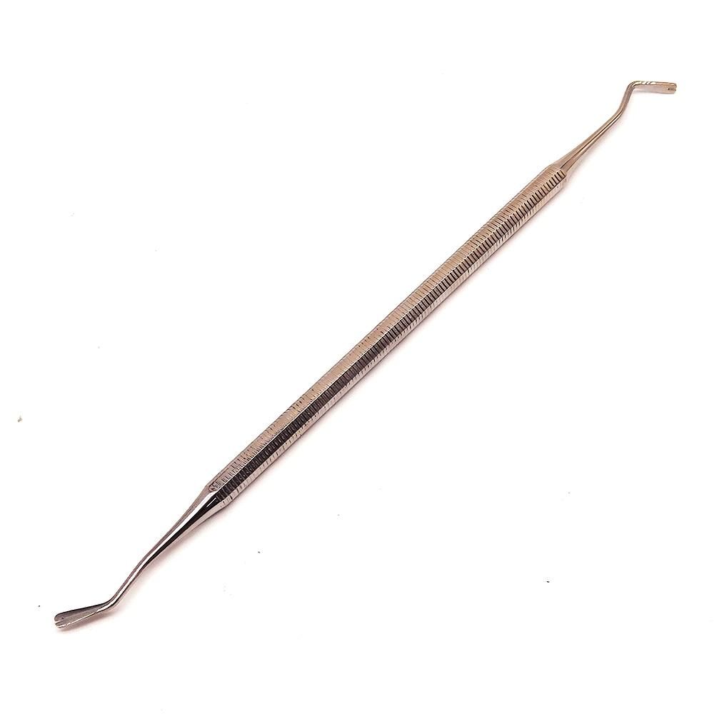 1 pezzo Direttore di legature ortodontiche dentali Doppie estremità Curvo con scaler Fine Stretto Strumento Strumento per dentista