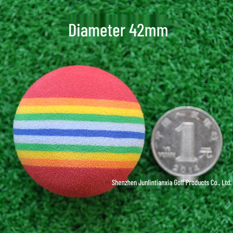 5-Color Golf Rainbow Foam Practice & Pet Balls - 5 Sizes