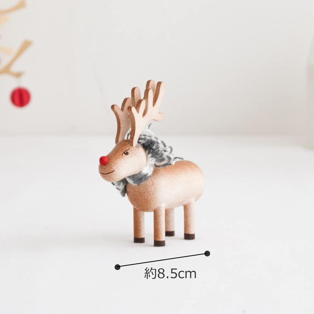 Nordica Nisse Christmas Wooden Reindeer Doll Brown Scarf