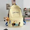 Schoolbag new cute puppy backpack large capacity primary school students junior high school students lightweight schoolbag simple fashion alphabet 