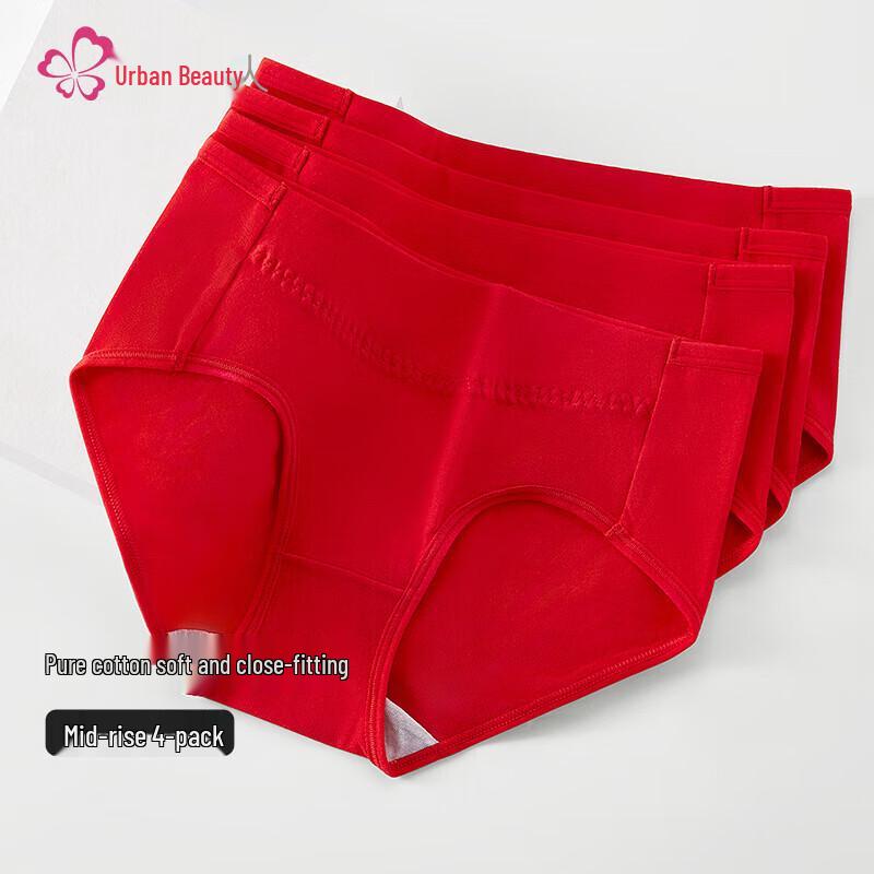 Regina Women's Pure Cotton Mid-Waist Briefs 4-Pack