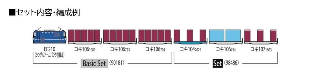TOMIX N Gauge JR Container Train Addition Set 98486 Railway Model Freight Car