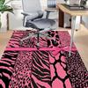 1PC Pink Animal Prints Extra Large Non-Slip Floor Carpet, Office, Family, Bedroom, Studio - Large Area Rug Indoor Rugs, Vibrant Colors-W301