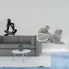Abstract Cat Figure Sculpture Decorative Tabletop Ornament Modern Collectible Animal Statue for