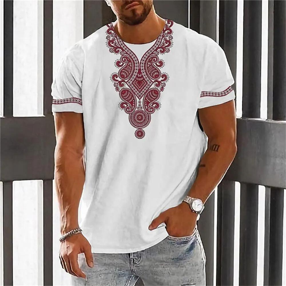 Summer Retro African Ethnic Style 3D Print T-Shirts Men Women Vintage T Shirt Short Sleeve Oversized Kids Tees Tops Man Clothing