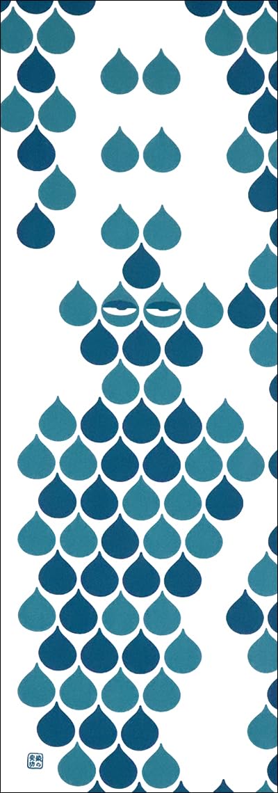 

Dyeing Anbo Hand Towel Zodiac Blue Wishing Authentic Dyed Cotton Made in 35cm x 100cm 2024 Year, Jewel 100% Tokuoka, Japan, синий