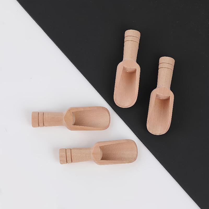 20pcs Wooden Mini Scoops Coffee/Powdered Milk/Tea/Seasoning Spoon Honey Spoon for Home Kitchen Restaurant Hotel Kitchen Supplies