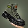 2024 Mens Boots Canvas New In Winter Casual Shoes Luxury Ankle Platform Hiking Safety Motorcycle Chelsea Tactical Cowboy Combat