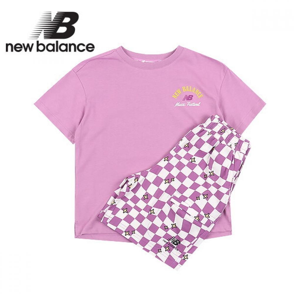 

New Balance Kids Music Festival Short Sleeve Set Purple 120